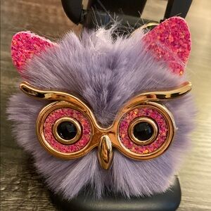 Purple and Pink Owl  Bag Charm